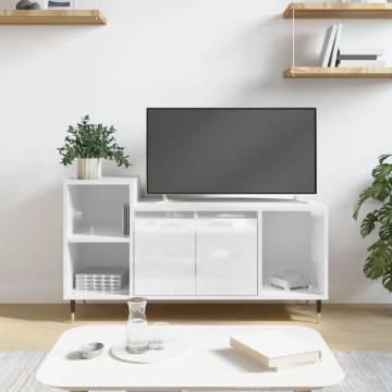 High Gloss White TV Cabinet - Stylish & Practical Design