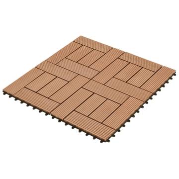 22 pcs WPC Decking Tiles 30x30 cm | Durable Outdoor Flooring