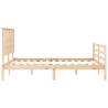 King Size Bed Frame with Headboard | Solid Wood | Hipo Market