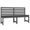 Garden Bench Grey 157.5 cm Solid Wood Pine - Outdoor Seating