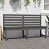 Garden Bench Grey 157.5 cm Solid Wood Pine - Outdoor Seating