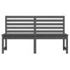 Garden Bench Grey 157.5 cm Solid Wood Pine - Outdoor Seating