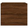 Wall-Mounted Bedside Cabinets with LED Lights - 2 pcs Brown Oak