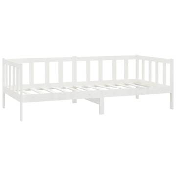 Day Bed White Solid Pinewood 90x200 cm | HipoMarket