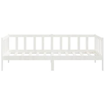 Day Bed White Solid Pinewood 90x200 cm | HipoMarket