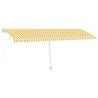 Yellow/White 600x300 cm Freestanding Manual Retractable Awning