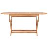 Folding Garden Table 160x80 cm - Solid Teak Wood | HipoMarket