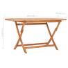 Folding Garden Table 160x80 cm - Solid Teak Wood | HipoMarket