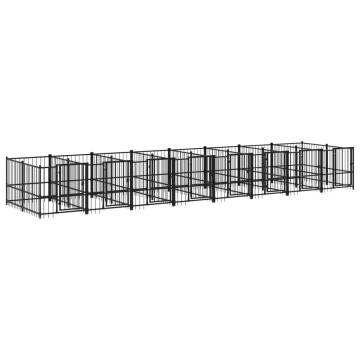 Outdoor Dog Kennel Steel 15.02 m² - Safe & Durable Home