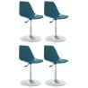 Swivel Dining Chairs 4 pcs Turquoise PP - Stylish & Comfort