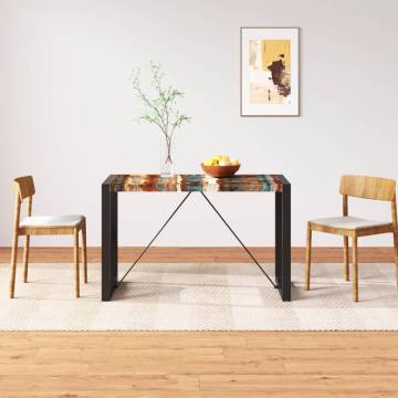 Solid Reclaimed Wood Dining Table - 120 cm | HipoMarket