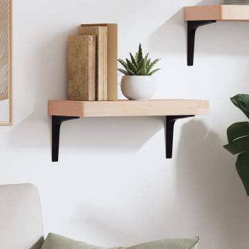 Solid Wood Beech Wall Shelf 40x20x4 cm - Stylish Storage Solution