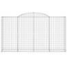 Arched Gabion Baskets - 9 pcs Galvanised Iron | HipoMarket