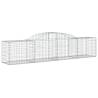 Arched Gabion Baskets - 8 pcs Galvanised Iron Garden Barrier