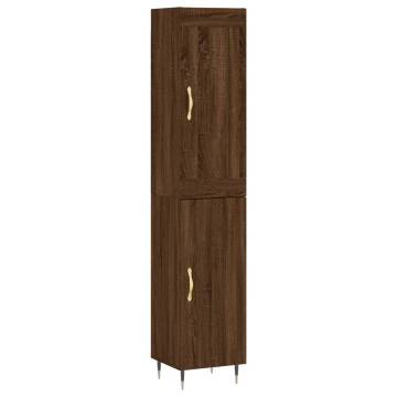 Highboard Brown Oak 34.5x34x180 cm - Stylish Storage Solution