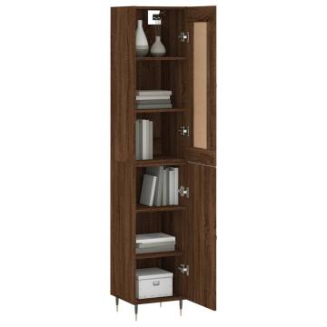 Highboard Brown Oak 34.5x34x180 cm - Stylish Storage Solution