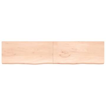 Untreated Solid Oak Table Top 220x50 cm - Handmade & Versatile