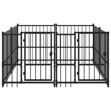 Durable Outdoor Dog Kennel Steel 3.75 m² - Secure & Comfortable