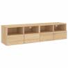 Sonoma Oak TV Wall Cabinets - 2 pcs - Modern & Space-Saving