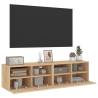 Sonoma Oak TV Wall Cabinets - 2 pcs - Modern & Space-Saving