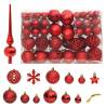 111 Piece Christmas Bauble Set Red Polystyrene Colour red Quantity in Package 111 