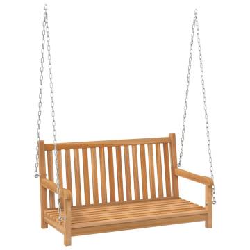 Swing Bench Solid Teak Wood 114x60x64 cm - Durable & Stylish