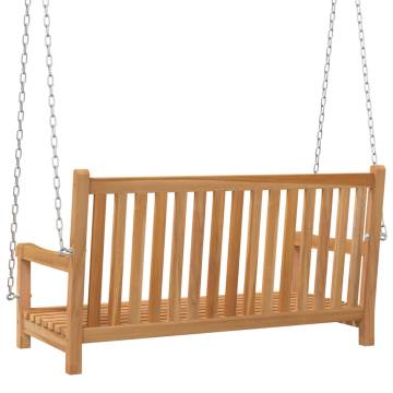 Swing Bench Solid Teak Wood 114x60x64 cm - Durable & Stylish