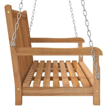 Swing Bench Solid Teak Wood 114x60x64 cm - Durable & Stylish