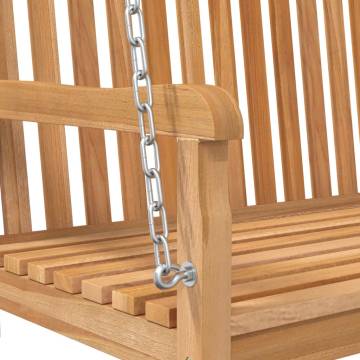 Swing Bench Solid Teak Wood 114x60x64 cm - Durable & Stylish