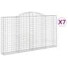 Arched Gabion Baskets 7 pcs - Durable Garden Barriers