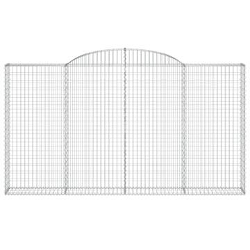 Arched Gabion Baskets 7 pcs - Durable Garden Barriers