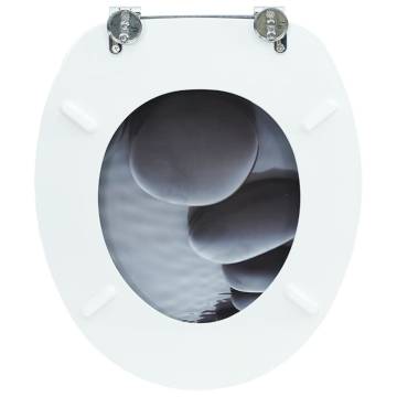 WC Toilet Seat MDF Lid Stones - Stylish & Durable