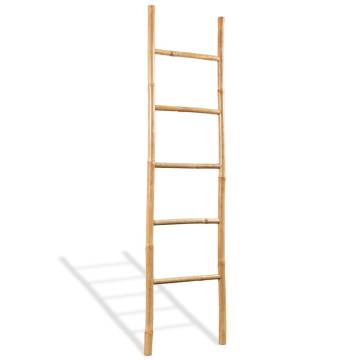 Bamboo Towel Ladder - 5 Rungs, 150 cm | Stylish & Functional