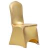 6 pcs Stretch Gold Chair Covers - Elegant Event Decor