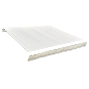 Awning Top Sunshade Canvas Cream 450x300 cm - UV Resistant