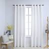 Blackout Curtains with Metal Rings 2 pcs Off White 140x225 cm Colour off white Size 140 x 225 cm Quantity in Package 2 