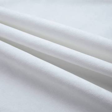 Elegant Off White Blackout Curtains with Metal Rings - 140x225 cm