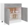 Drawer Bottom Cabinet Grey Sonoma - Ample Storage & Durability