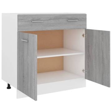 Drawer Bottom Cabinet Grey Sonoma - Ample Storage & Durability