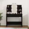 Black LED Dressing Table - Stylish & Functional 96x40x142 cm