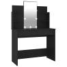 Black LED Dressing Table - Stylish & Functional 96x40x142 cm