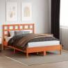 Stylish Wax Brown Headboard - Solid Pine Wood (135 cm)