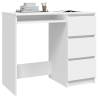 Elegant White Desk 90x45 cm - Sturdy Engineered Wood