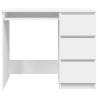 Elegant White Desk 90x45 cm - Sturdy Engineered Wood