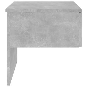 Wall-mounted Bedside Cabinet in Concrete Grey - Space Savvy Design