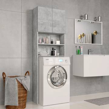 Washing Machine Cabinet Concrete Grey - 64x25.5x190 cm