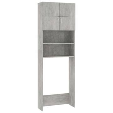 Washing Machine Cabinet Concrete Grey - 64x25.5x190 cm