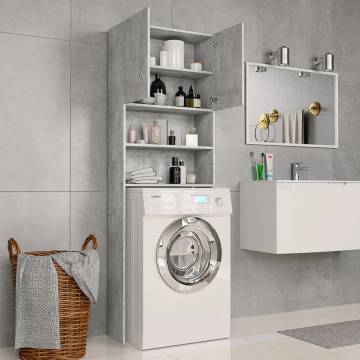 Washing Machine Cabinet Concrete Grey - 64x25.5x190 cm