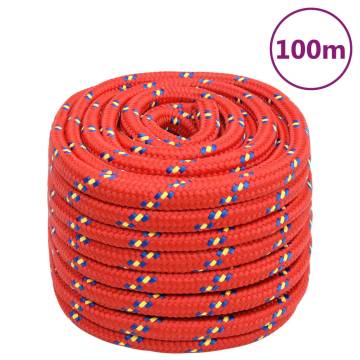 Boat Rope Red 20mm 100m Polypropylene - Durable & Versatile