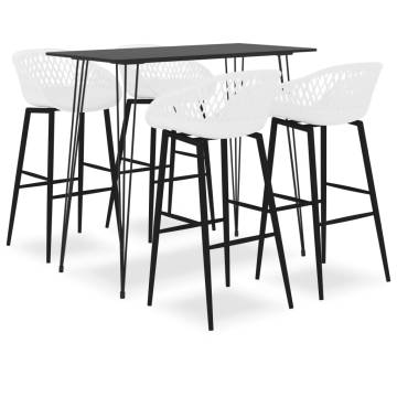 Stylish 5 Piece Black and White Bar Set for Modern Spaces